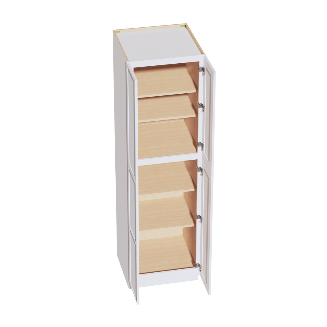 SF-TP2484: Frost White Slim Shaker 24"W x 84"H x 24"D 5 Door & 5 Shelves Tall Shelf Pantry Cabinets