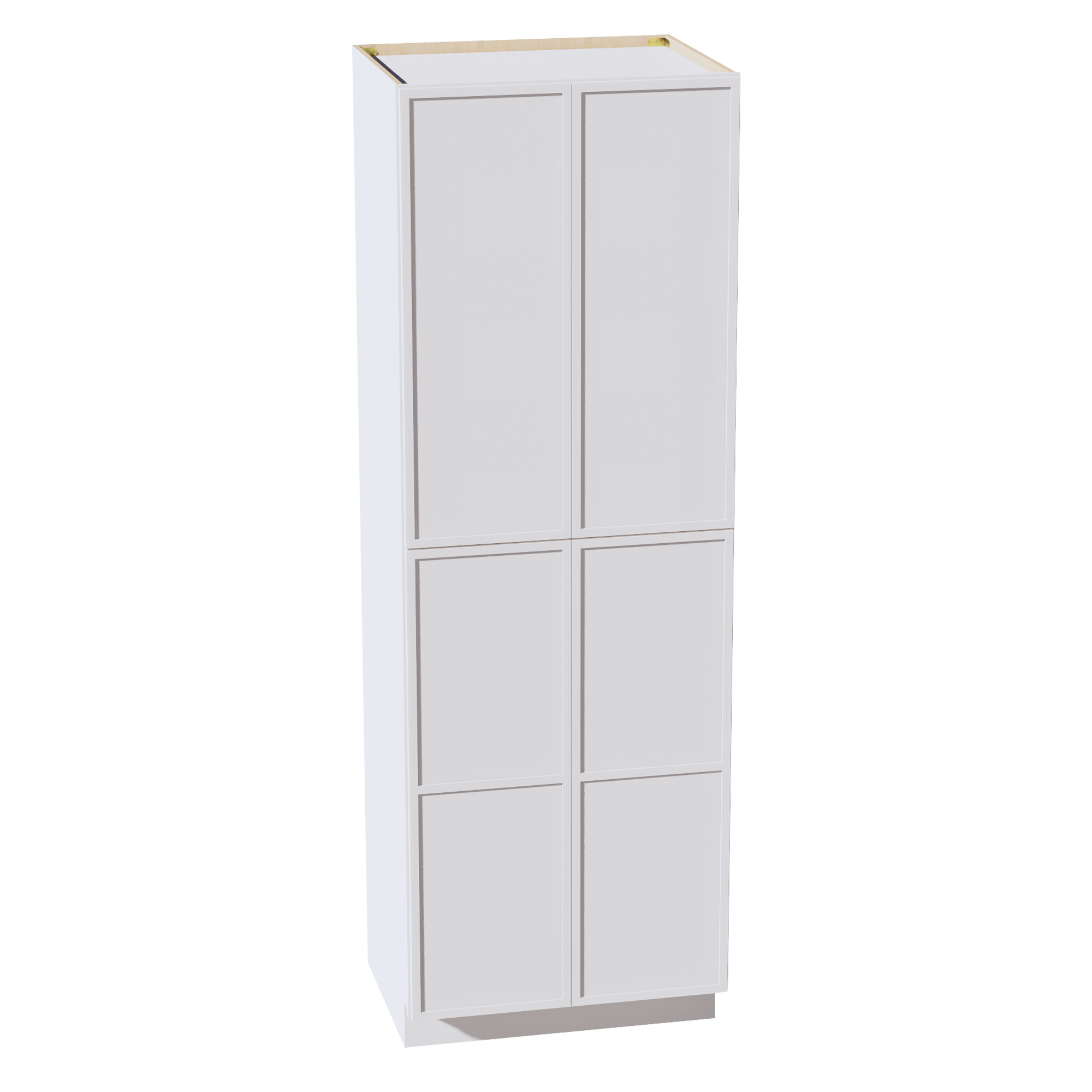 SF-TP3090: Frost White Slim Shaker 30"W x 90"H x 24"D 4 Door & 5 Shelves Tall Shelf Pantry Cabinets