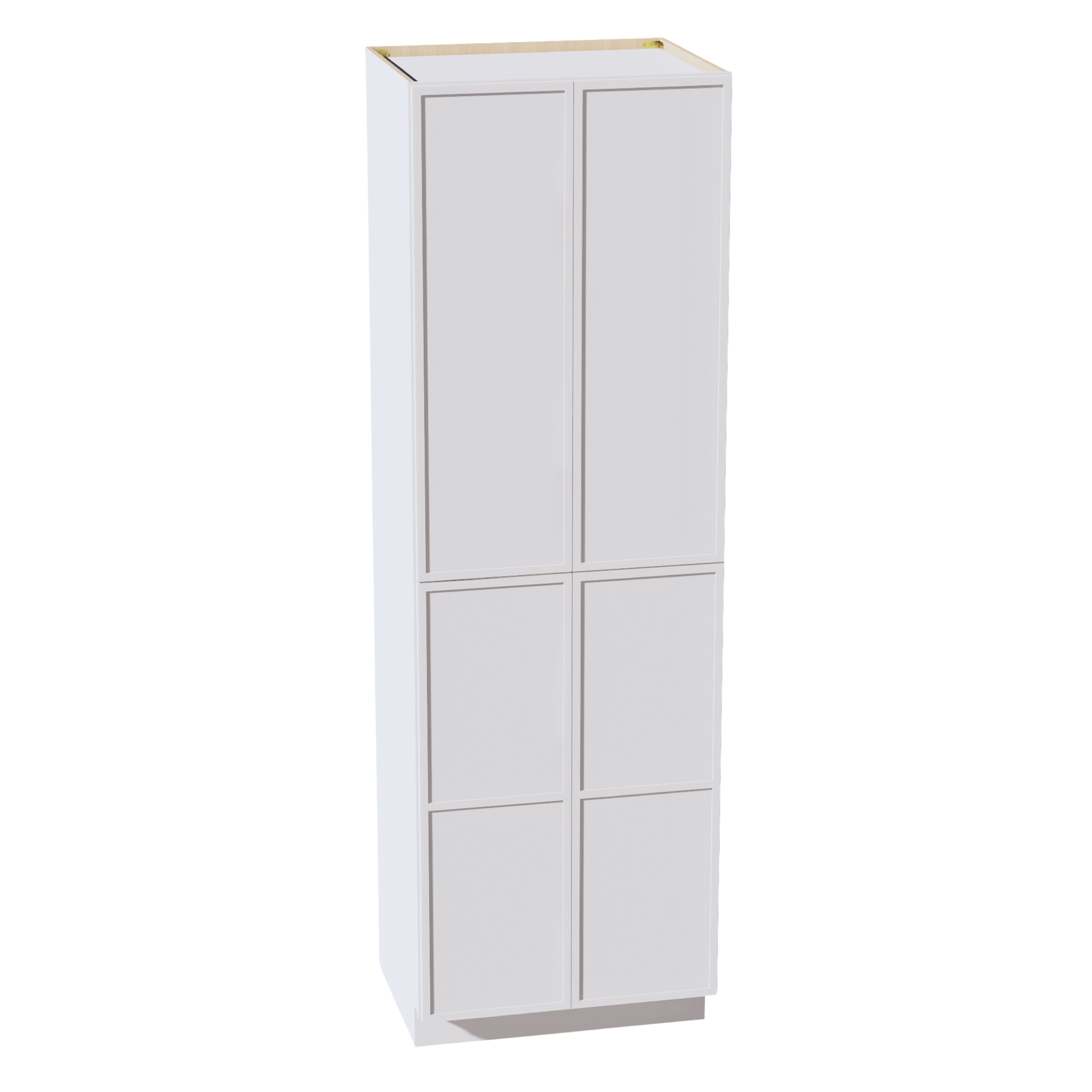 SF-TP3096: Frost White Slim Shaker 30"W x 96"H x 24"D 2 Doors & 6 Shelves Tall Shelf Pantry Cabinets