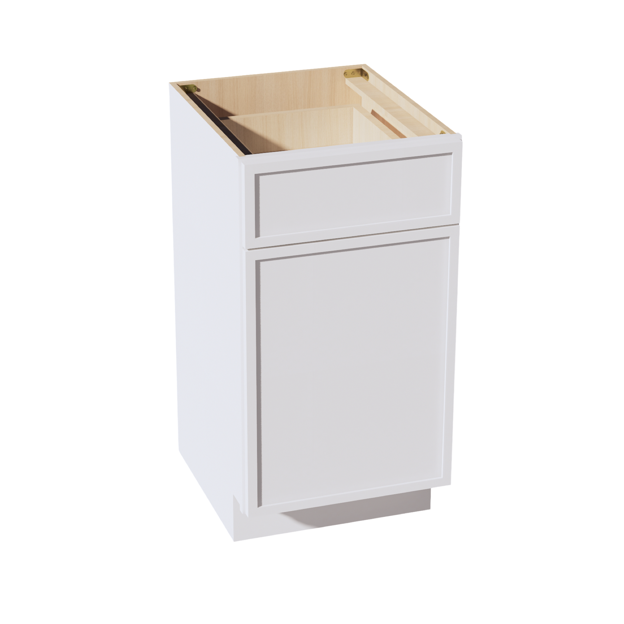 SF-VB1821: Frost White Slim Shaker 18"W x 34-1/2"H x 21"D 1 Door & 1 Drawer Single Door Vanity Base Cabinets