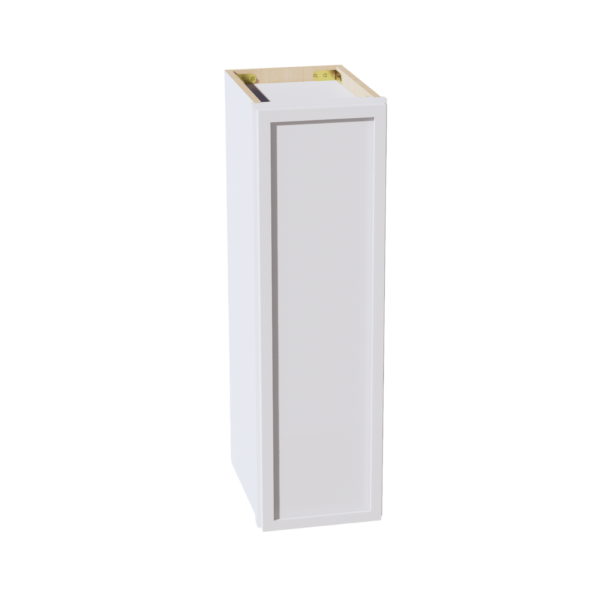SF-W0930: Frost White Slim Shaker 09"W x 30"H 1 Door & 2 Shelves Standard Wall Cabinet