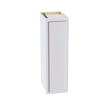 SF-W0930: Frost White Slim Shaker 09"W x 30"H 1 Door & 2 Shelves Standard Wall Cabinet