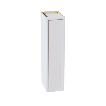 SF-W0936: Frost White Slim Shaker 09"W x 36"H 1 Door & 2 Shelves Standard Wall Cabinet