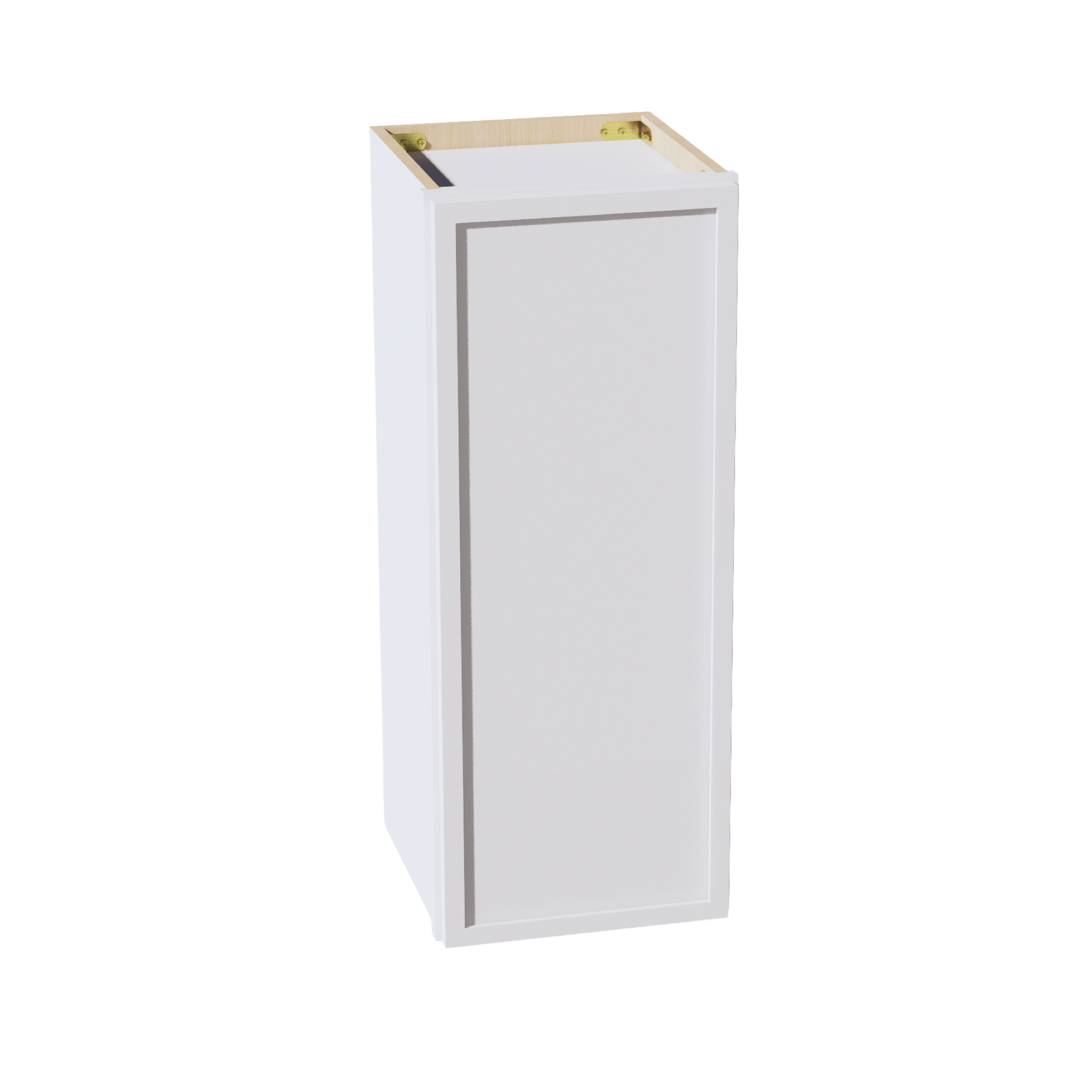 SF-W1230:: Frost White Slim Shaker 12"W x 30"H 1 Door & 2 Shelves Standard Wall Cabinet
