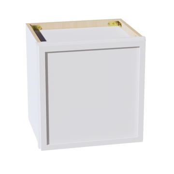 SF-W1515: Frost White Slim Shaker 15"W x 15"H 1 Door Standard Wall Bridge Cabinet
