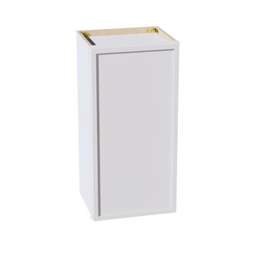 SF-W1530: Frost White Slim Shaker 15"W x 30"H 1 Door & 2 Shelves Standard Wall Cabinet