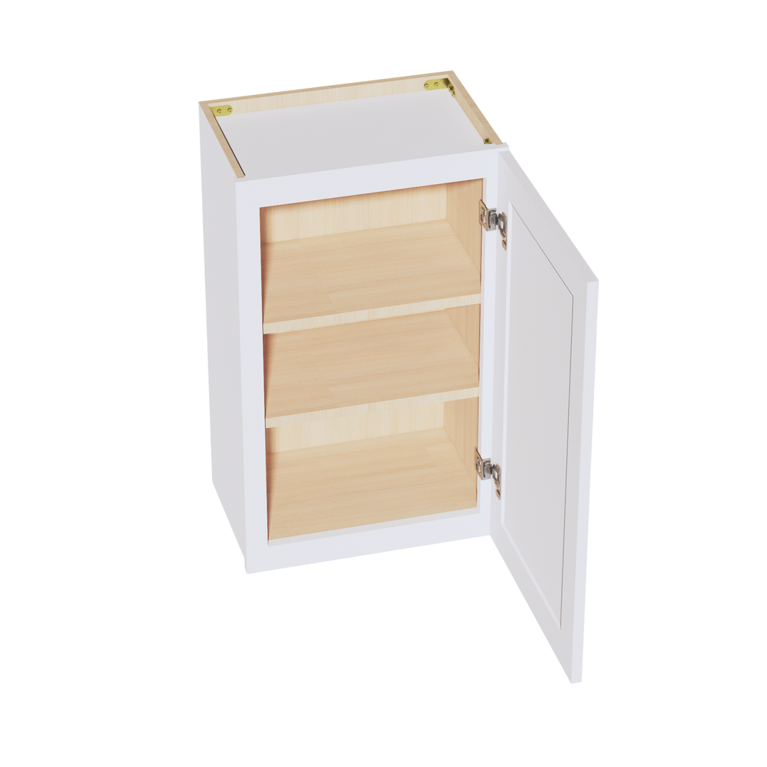 SF-W1830: Frost White Slim Shaker 18"W x 30"H 1 Door & 2 Shelves Standard Wall Cabinet
