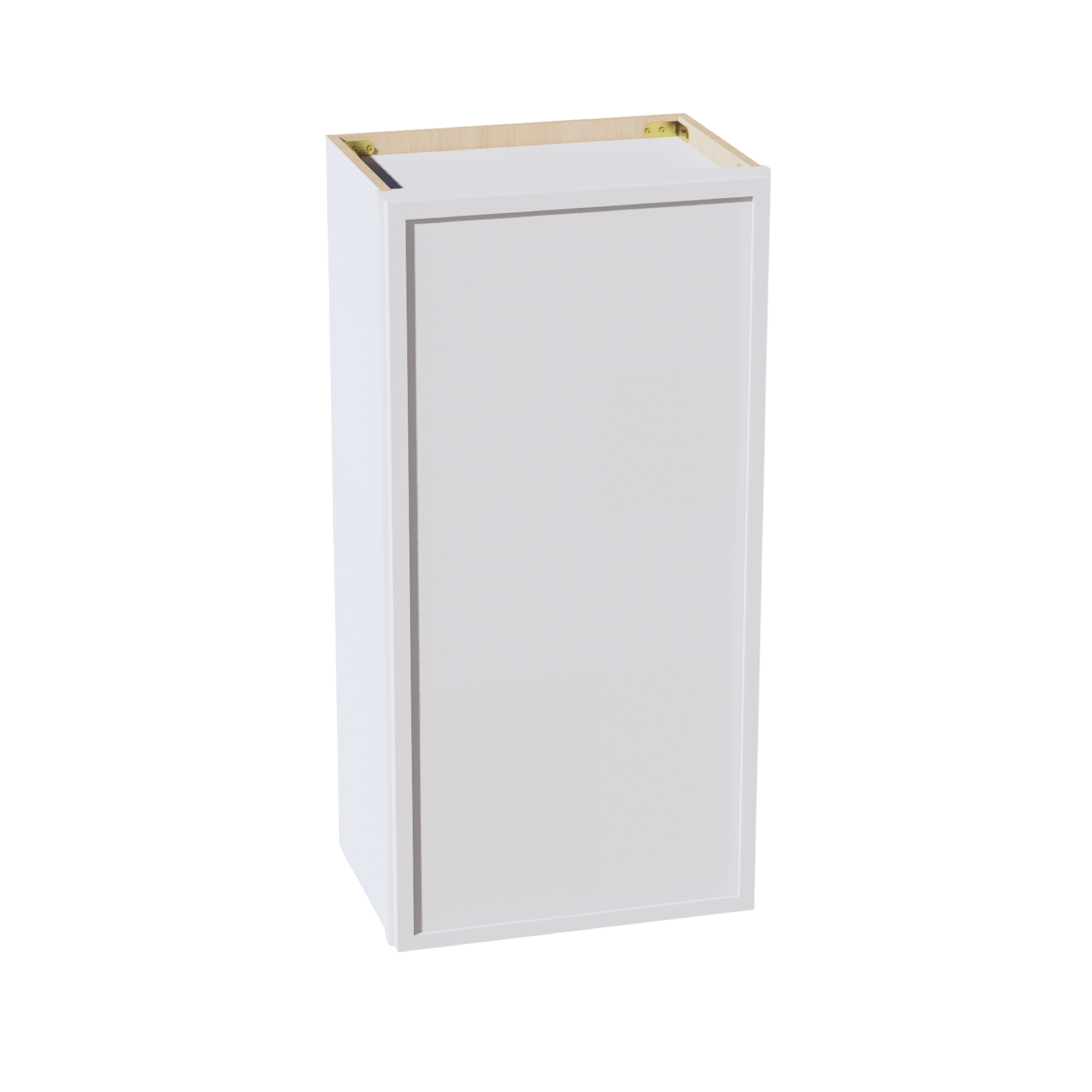 SF-W1836: Frost White Slim Shaker 18"W x 36"H 1 Door & 2 Shelves Standard Wall Cabinet