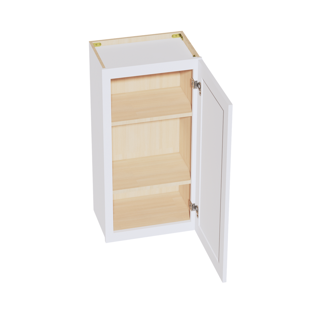 SF-W1836: Frost White Slim Shaker 18"W x 36"H 1 Door & 2 Shelves Standard Wall Cabinet