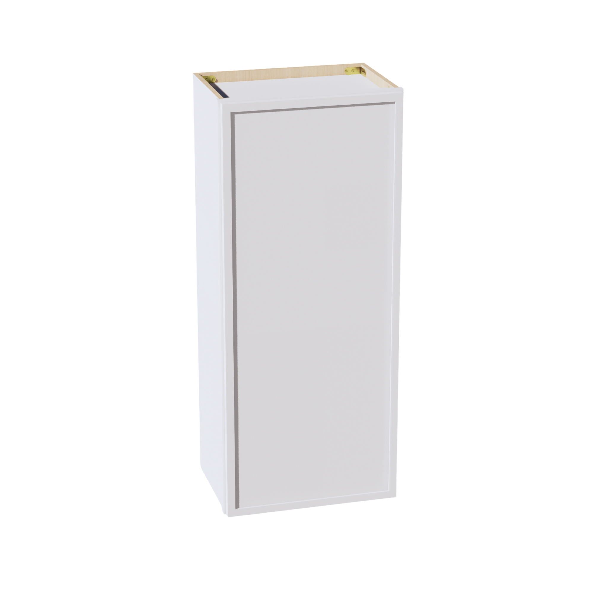 SF-W1842: Frost White Slim Shaker 18"W x 42"H 1 Door & 3 Shelves Standard Wall Cabinet