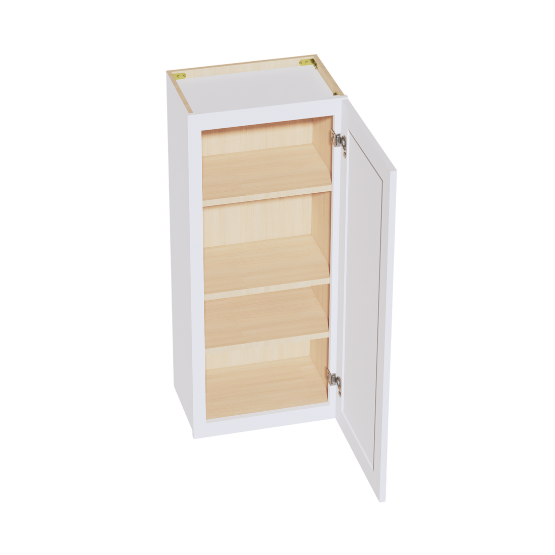 SF-W1842: Frost White Slim Shaker 18"W x 42"H 1 Door & 3 Shelves Standard Wall Cabinet