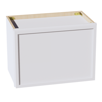 SF-W2115: Frost White Slim Shaker 21"W x 15"H 1 Door Standard Wall Bridge Cabinet