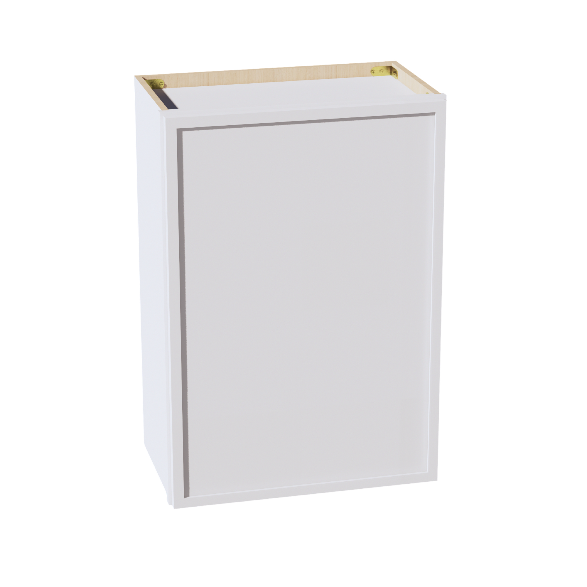 SF-W2130: Frost White Slim Shaker 21"W x 30"H 1 Door & 2 Shelves Standard Wall Cabinet