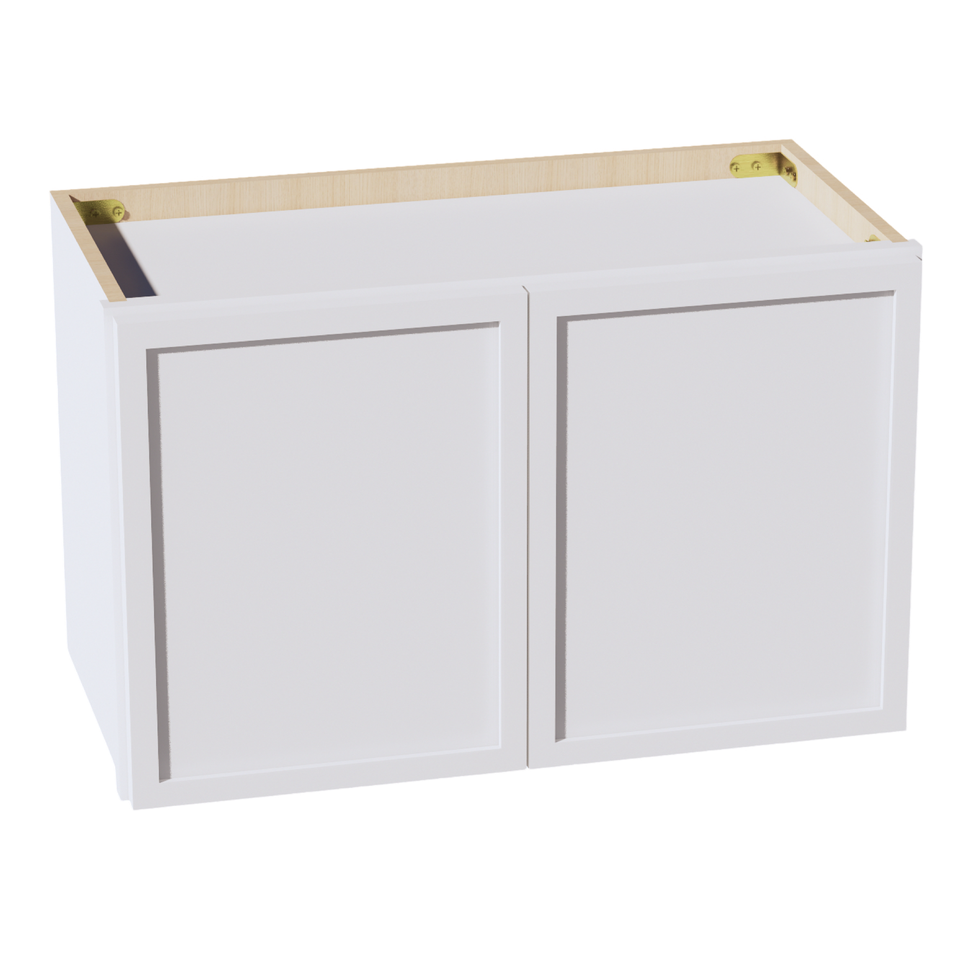 SF-W2415: Frost White Slim Shaker 24"W x 15"H 2 Doors Standard Wall Bridge Cabinet