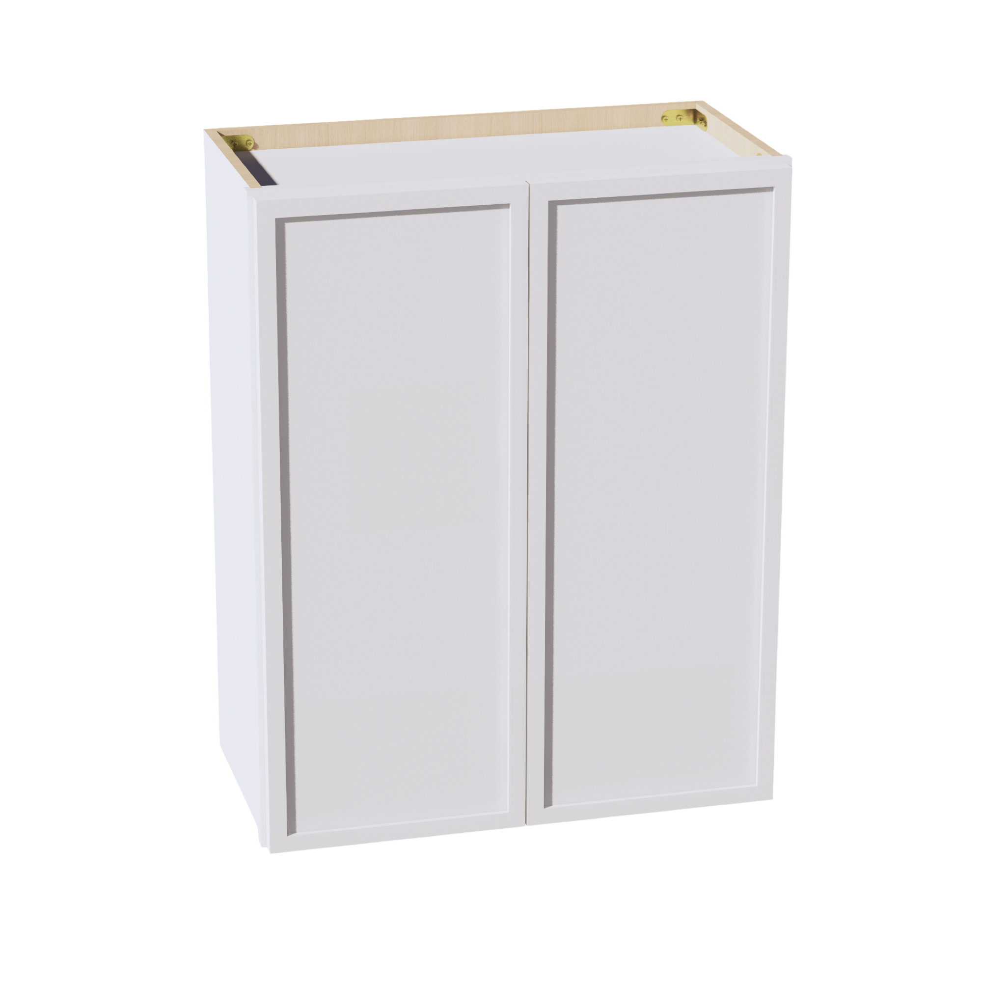 SF-W2430: Frost White Slim Shaker 24"W x 30"H 2 Doors & 2 Shelves Standard Wall Cabinet