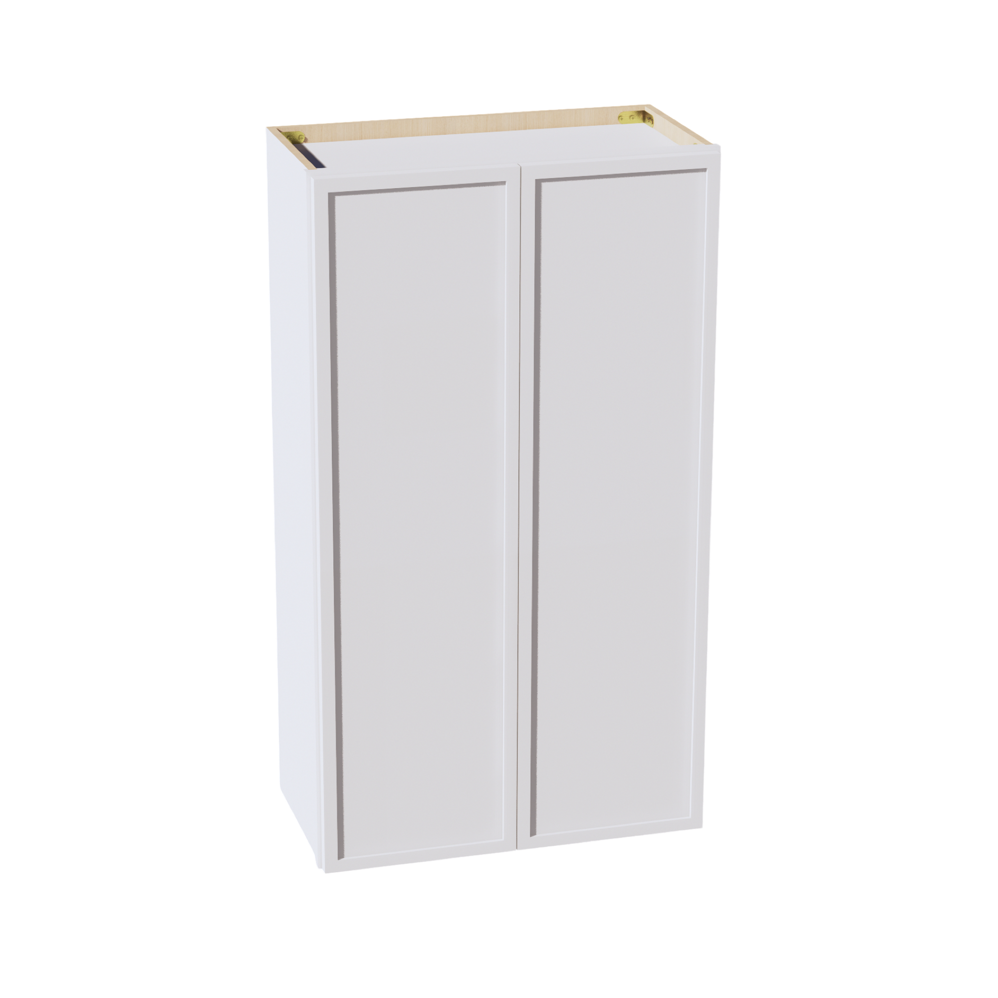 SF-W2442: Frost White Slim Shaker 24"W x 42"H 2 Doors & 3 Shelves Standard Wall Cabinet