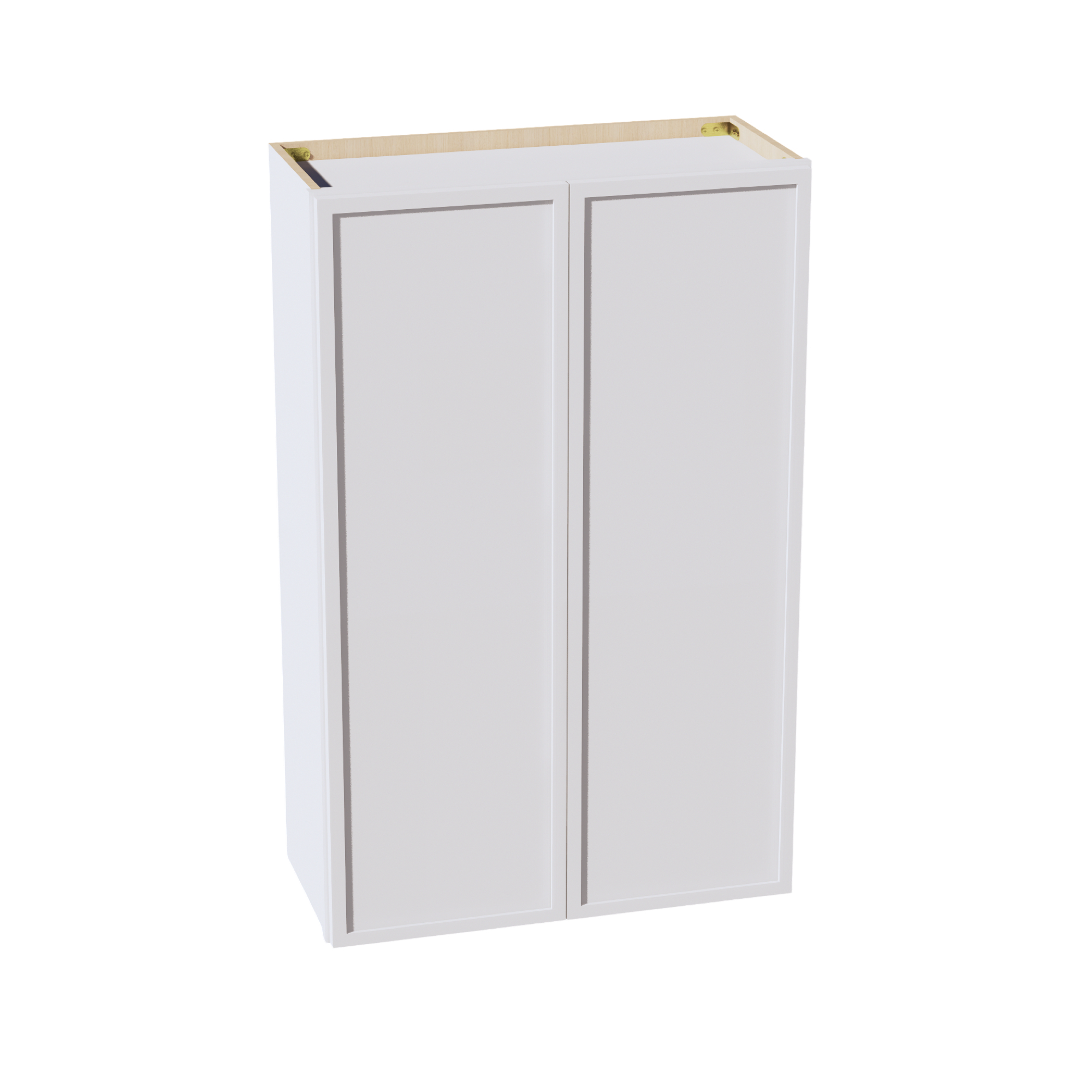 SF-W2742: Frost White Slim Shaker 27"W x 42"H 2 Doors & 3 Shelves Standard Wall Cabinet