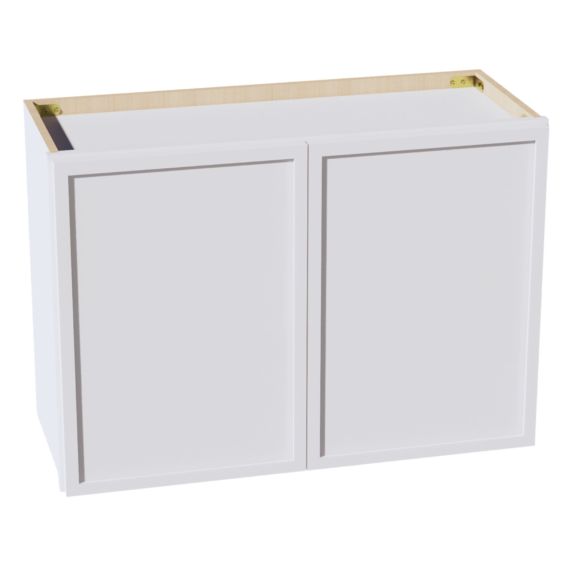 SF-W3021: Frost White Slim Shaker 30"W x 21"H 2 Doors Standard Wall Bridge Cabinet