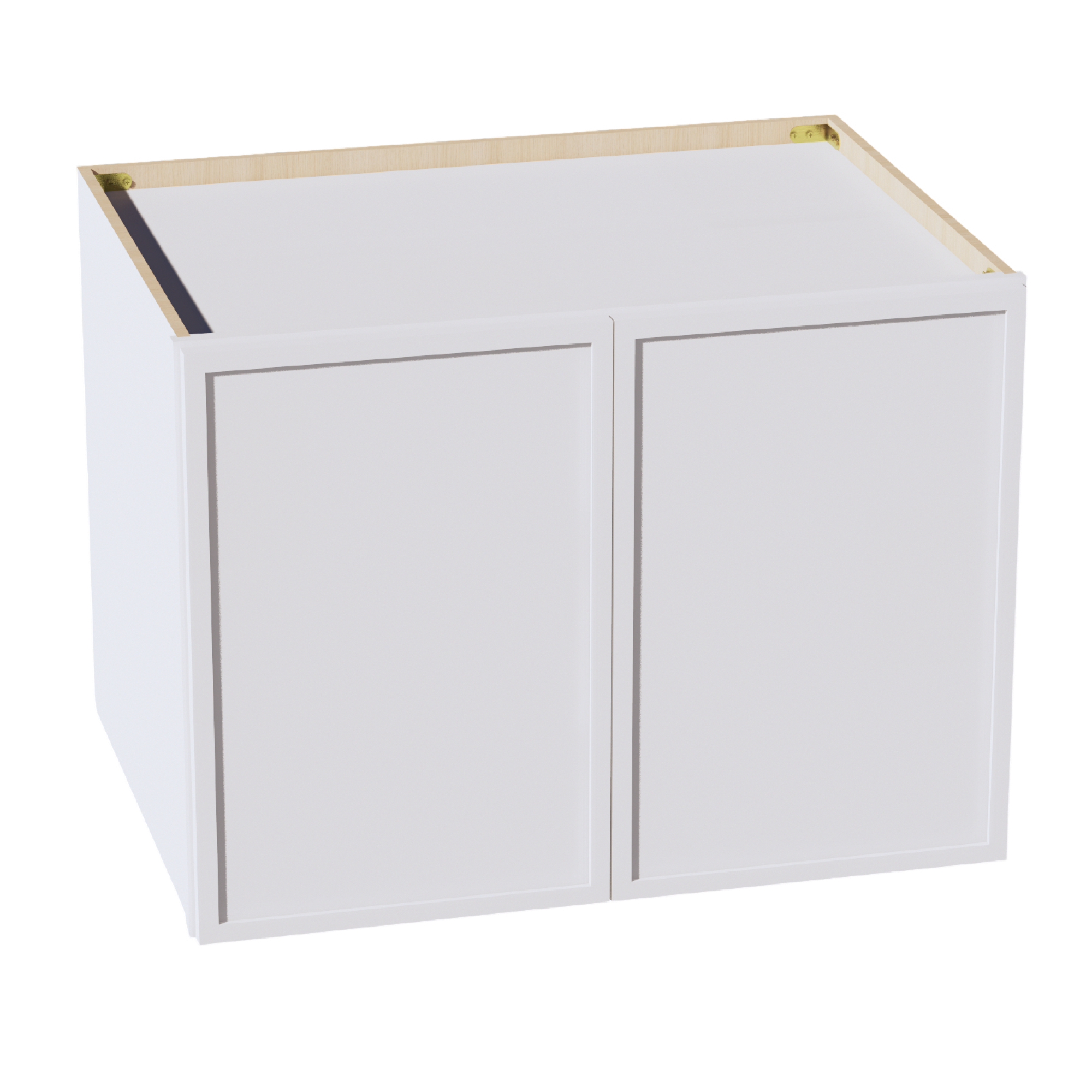 SF-W332424: Frost White Slim Shaker 33"W x 24"H x 24"D 2 Doors & 1 Shelf Standard Bridge Wall Cabinet