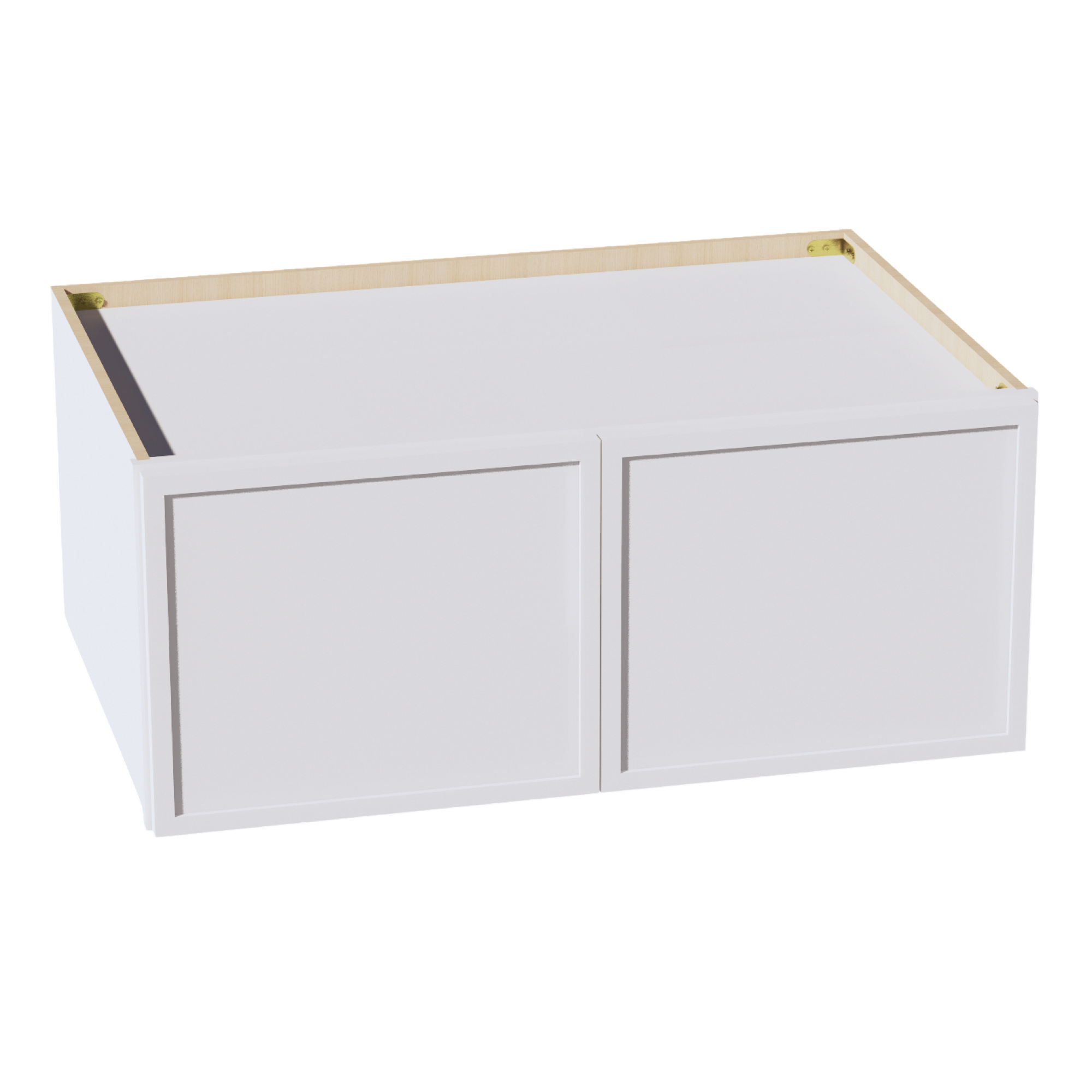 SF-W361524: Frost White Slim Shaker 36"W x 15"H x 24"D 2 Doors Standard Bridge Wall Cabinet