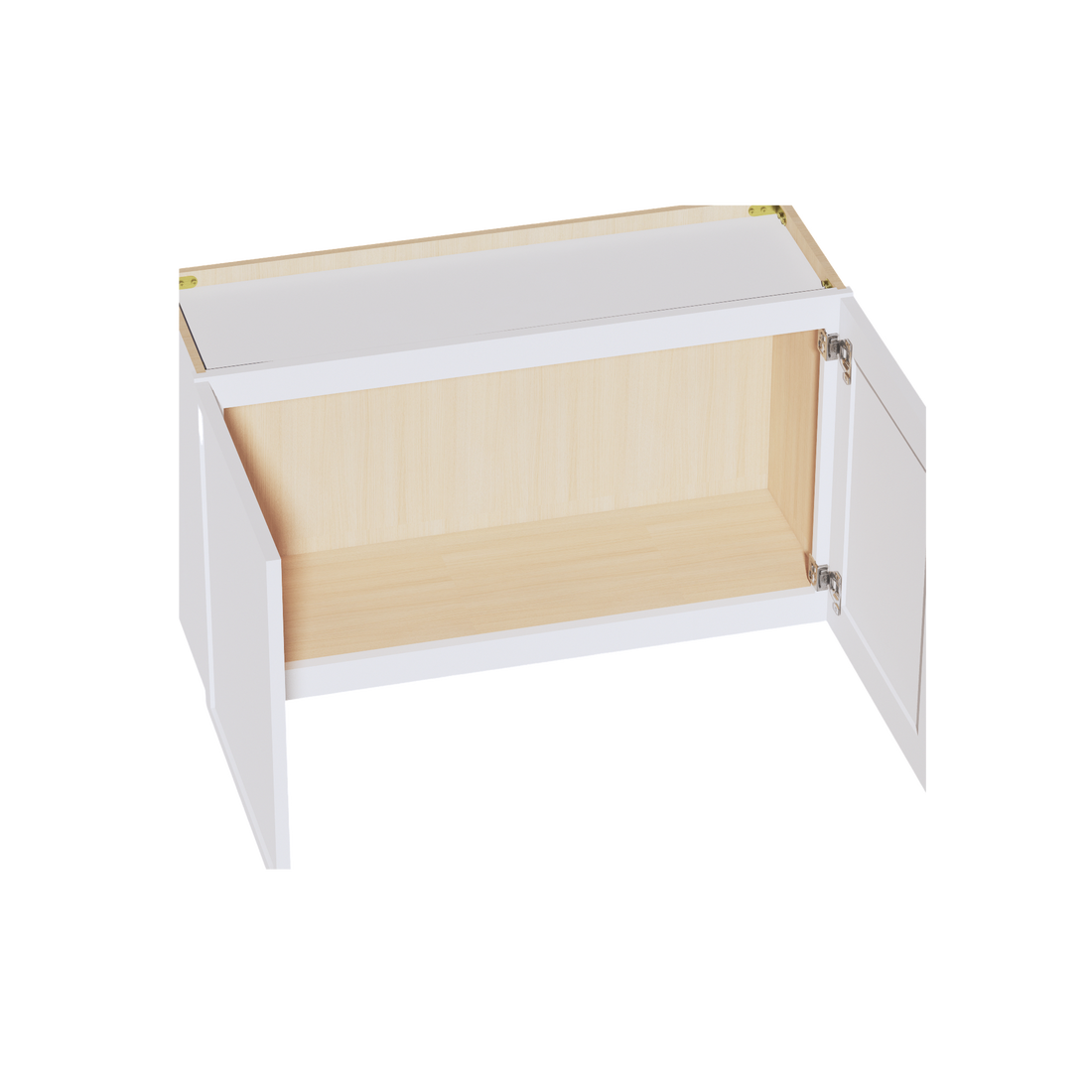 SF-W3621: Frost White Slim Shaker 36"W x 21"H 2 Doors Standard Wall Bridge Cabinet