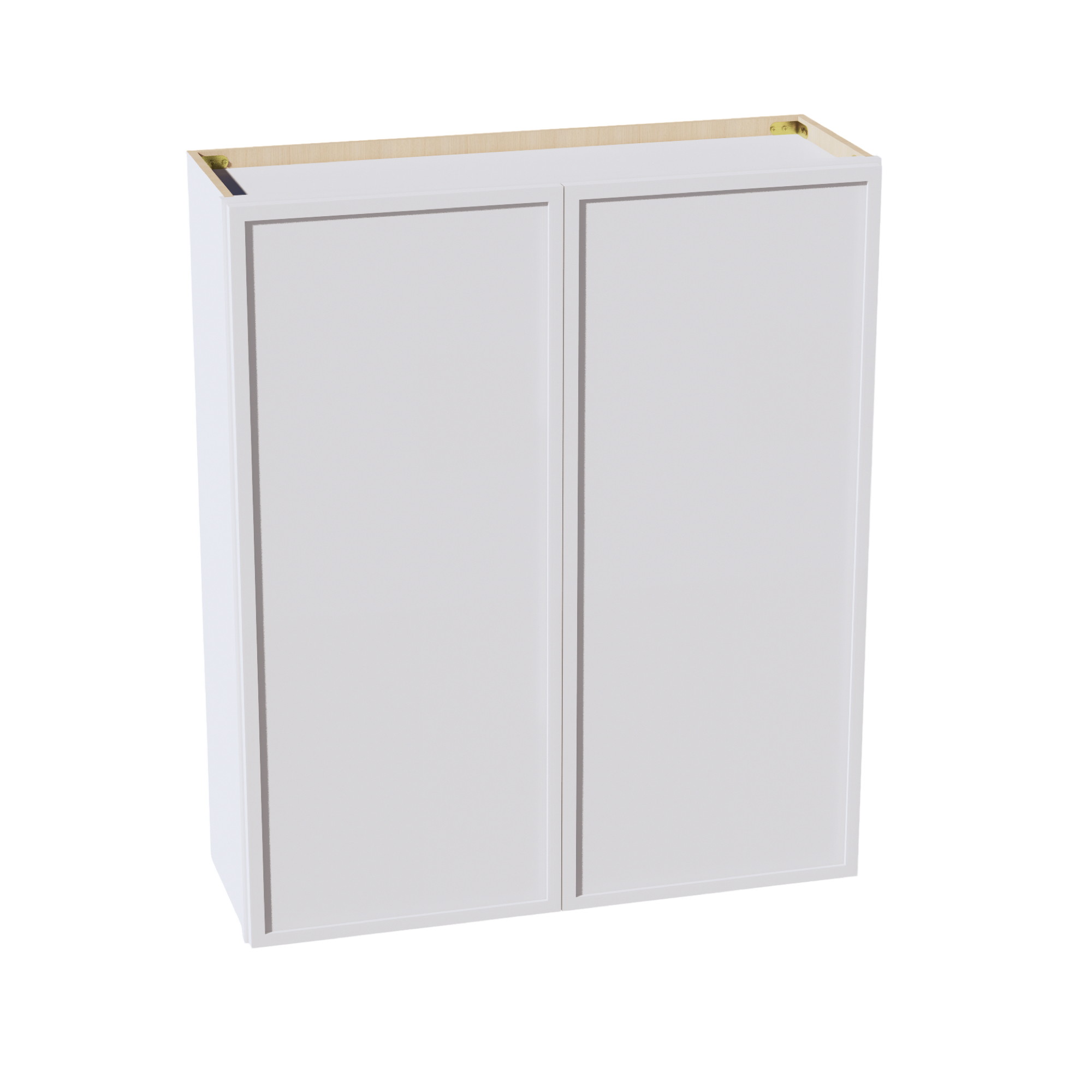 SF-W3642: Frost White Slim Shaker 36"W x 42"H 2 Doors & 3 Shelves Standard Wall Cabinet