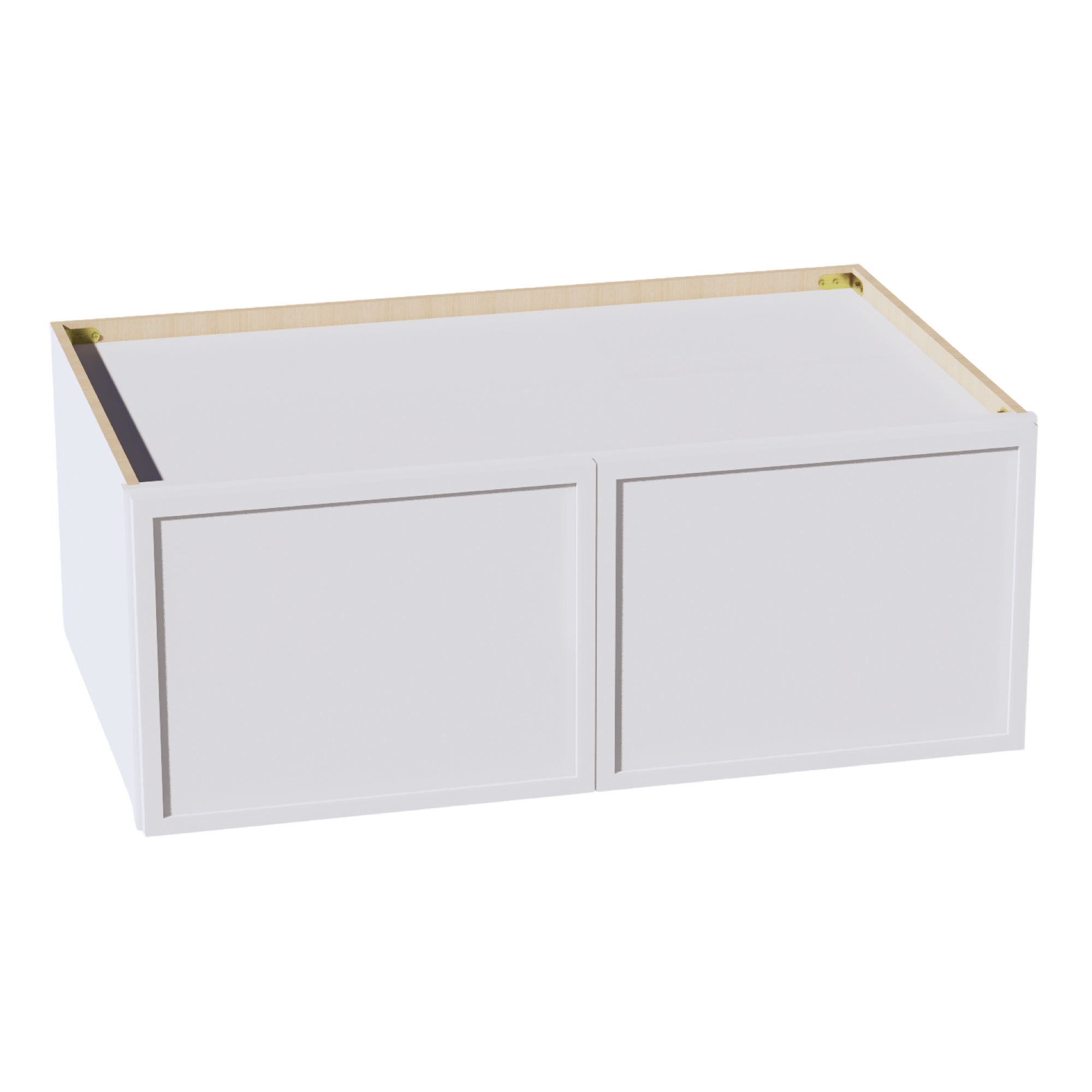 SF-W391524: Frost White Slim Shaker 39"W x 15"H x 24"D 2 Doors Standard Bridge Wall Cabinet