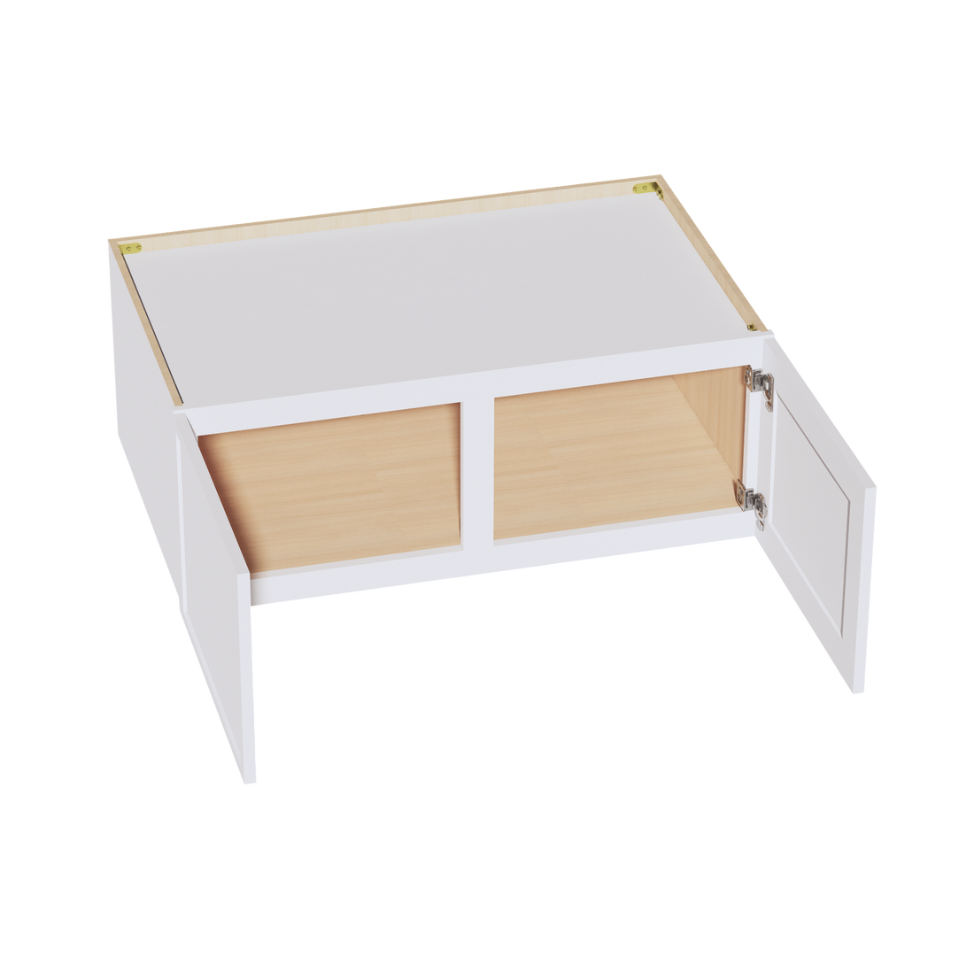 SF-W391524: Frost White Slim Shaker 39"W x 15"H x 24"D 2 Doors Standard Bridge Wall Cabinet