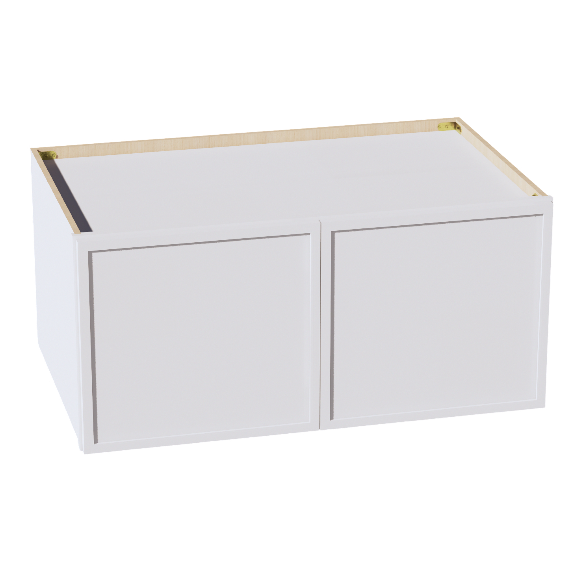 SF-W391824: Frost White Slim Shaker 39"W x 18"H x 24"D 2 Doors Standard Bridge Wall Cabinet