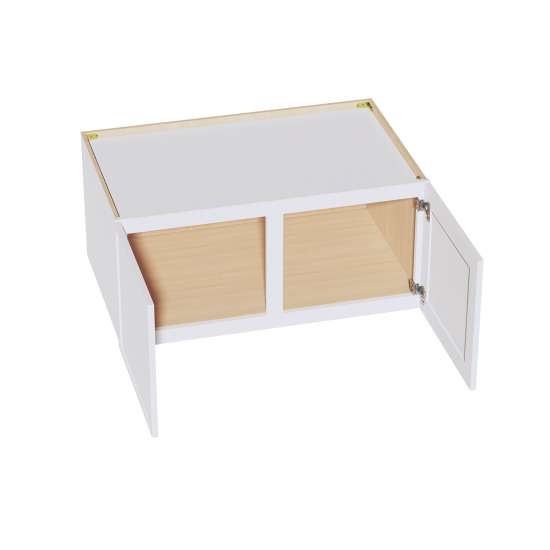SF-W391824: Frost White Slim Shaker 39"W x 18"H x 24"D 2 Doors Standard Bridge Wall Cabinet