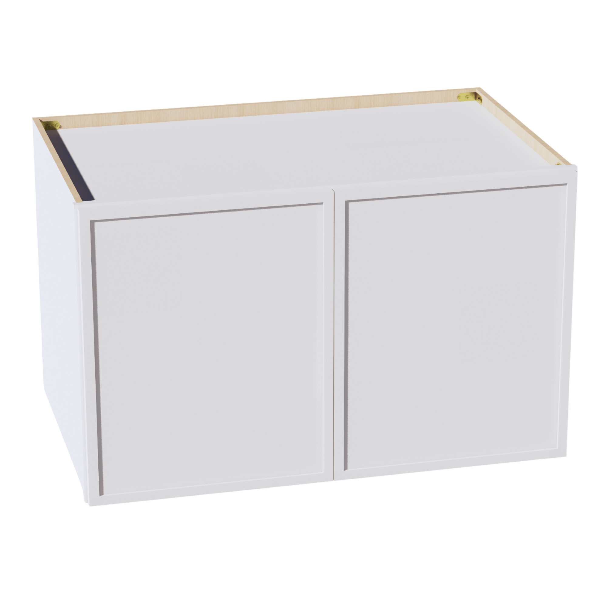 SF-W392424: Frost White Slim Shaker 39"W x 24"H x 24"D 2 Doors & 1 Shelf Standard Bridge Wall Cabinet