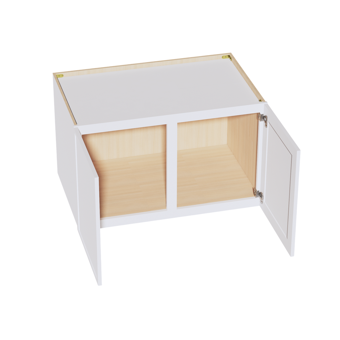 SF-W392424: Frost White Slim Shaker 39"W x 24"H x 24"D 2 Doors & 1 Shelf Standard Bridge Wall Cabinet