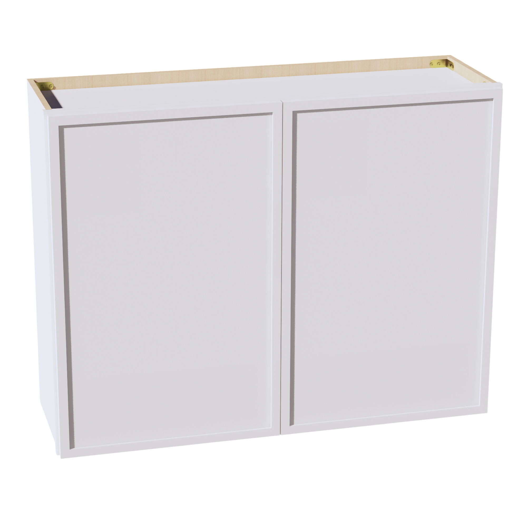 SF-W3930: Frost White Slim Shaker 39"W x 30"H 2 Doors & 2 Shelves Standard Wall Cabinet