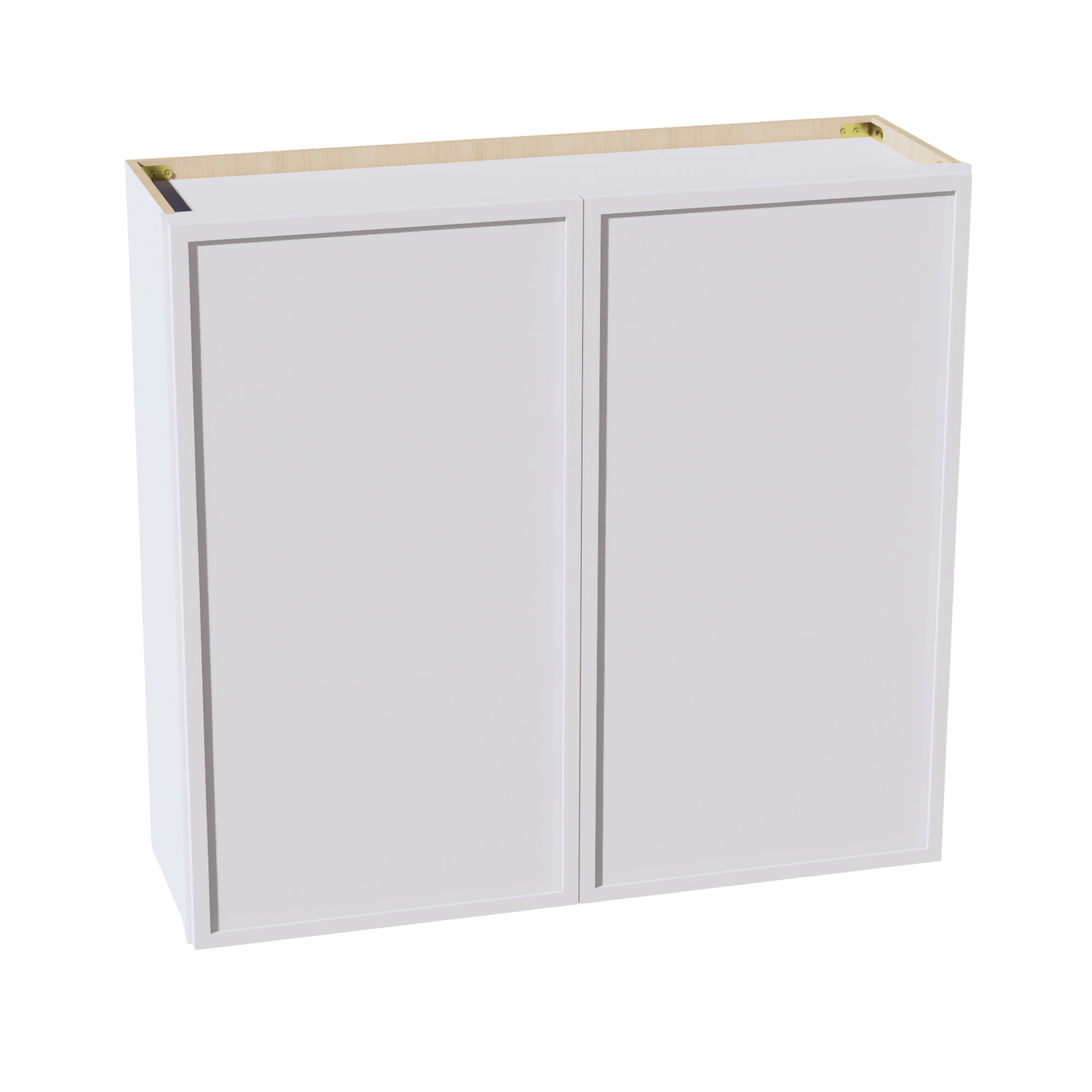 SF-W3936: Frost White Slim Shaker 39"W x 36"H 2 Doors & 2 Shelves Standard Wall Cabinet