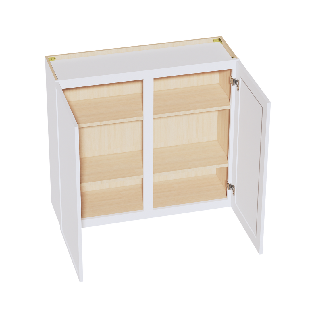 SF-W3936: Frost White Slim Shaker 39"W x 36"H 2 Doors & 2 Shelves Standard Wall Cabinet