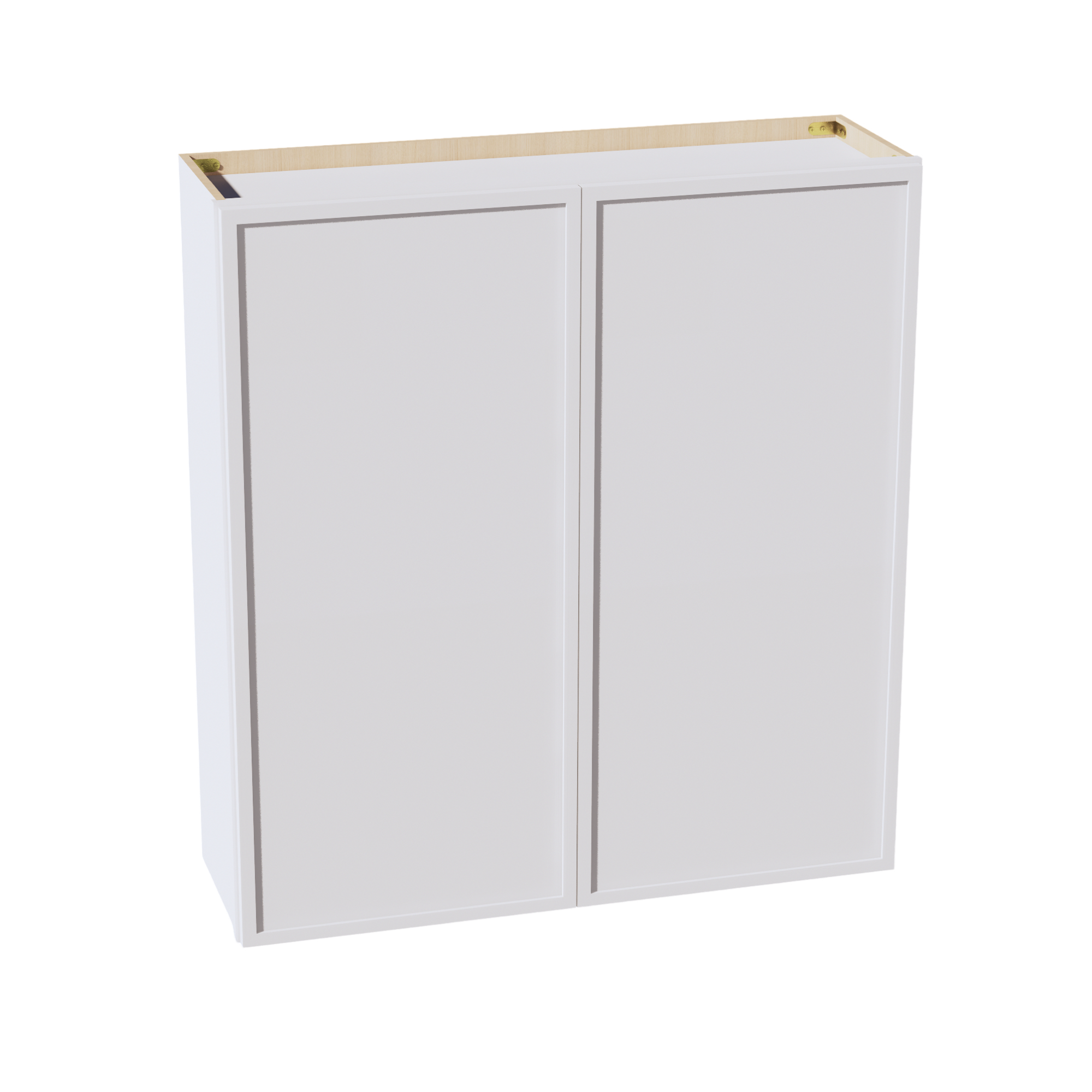 SF-W3942: Frost White Slim Shaker 39"W x 42"H 2 Doors & 3 Shelves Standard Wall Cabinet