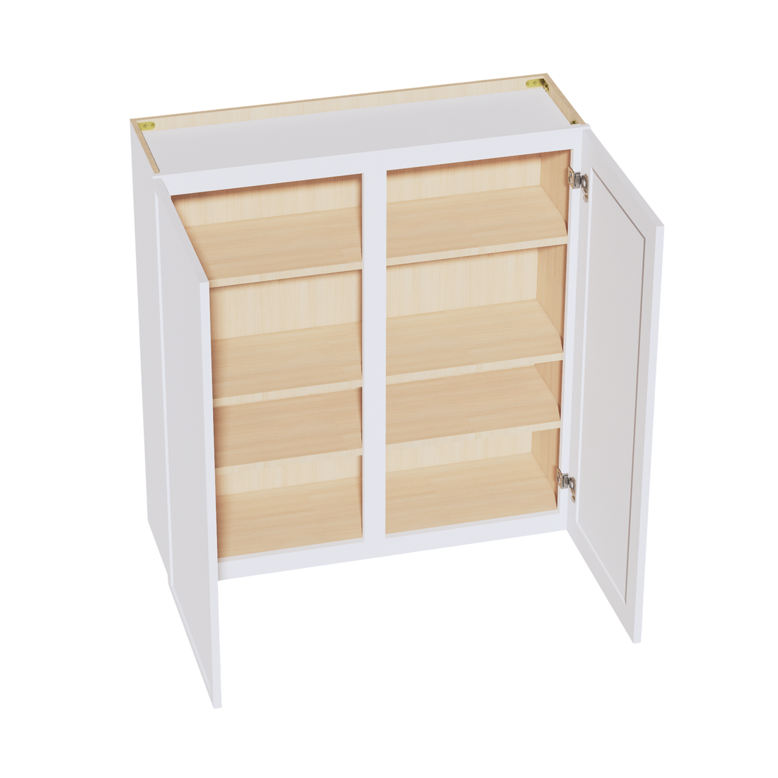 SF-W3942: Frost White Slim Shaker 39"W x 42"H 2 Doors & 3 Shelves Standard Wall Cabinet