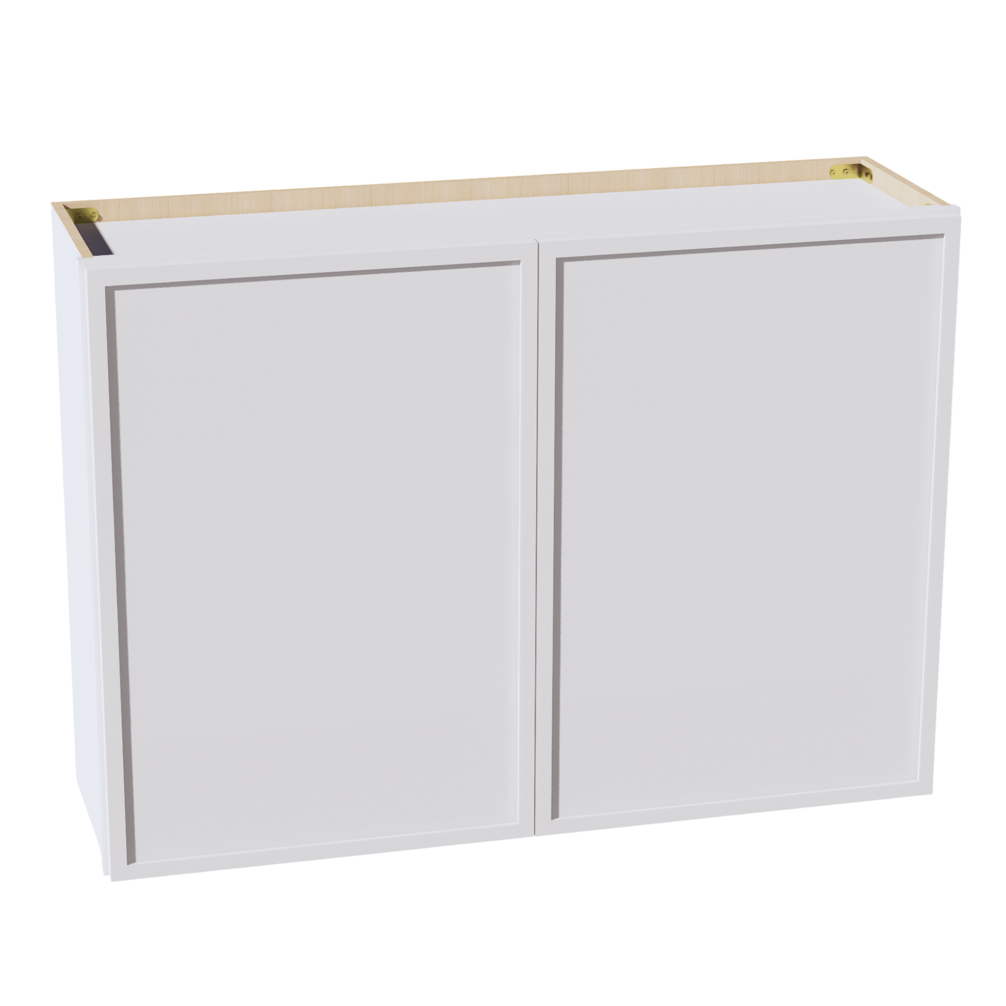 SF-W4230: Frost White Slim Shaker 42"W x 30"H 2 Doors & 2 Shelves Standard Wall Cabinet