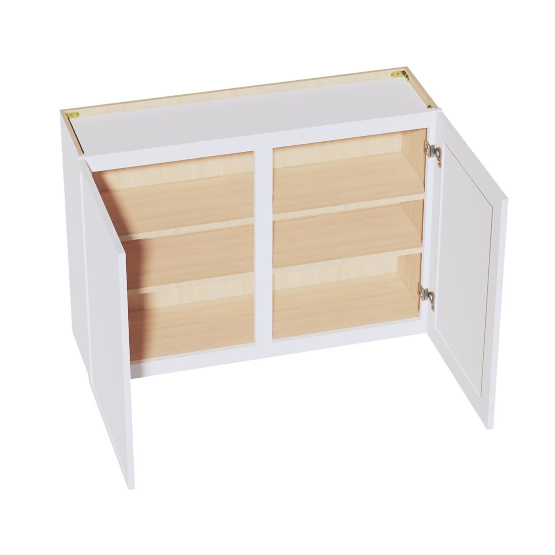 SF-W4230: Frost White Slim Shaker 42"W x 30"H 2 Doors & 2 Shelves Standard Wall Cabinet