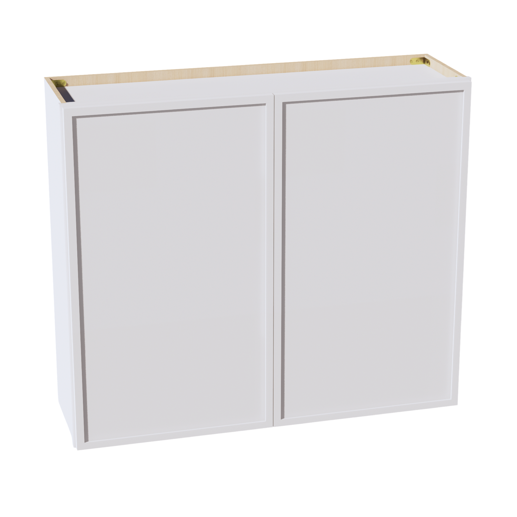 SF-W4236: Frost White Slim Shaker 42"W x 36"H 2 Doors & 2 Shelves Standard Wall Cabinet