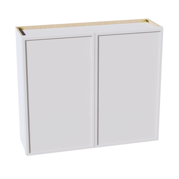 SF-W4236: Frost White Slim Shaker 42"W x 36"H 2 Doors & 2 Shelves Standard Wall Cabinet