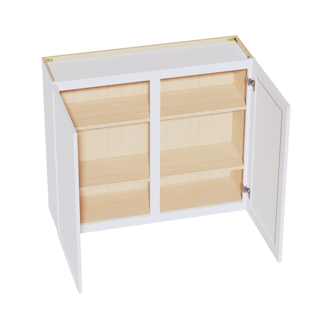 SF-W4236: Frost White Slim Shaker 42"W x 36"H 2 Doors & 2 Shelves Standard Wall Cabinet