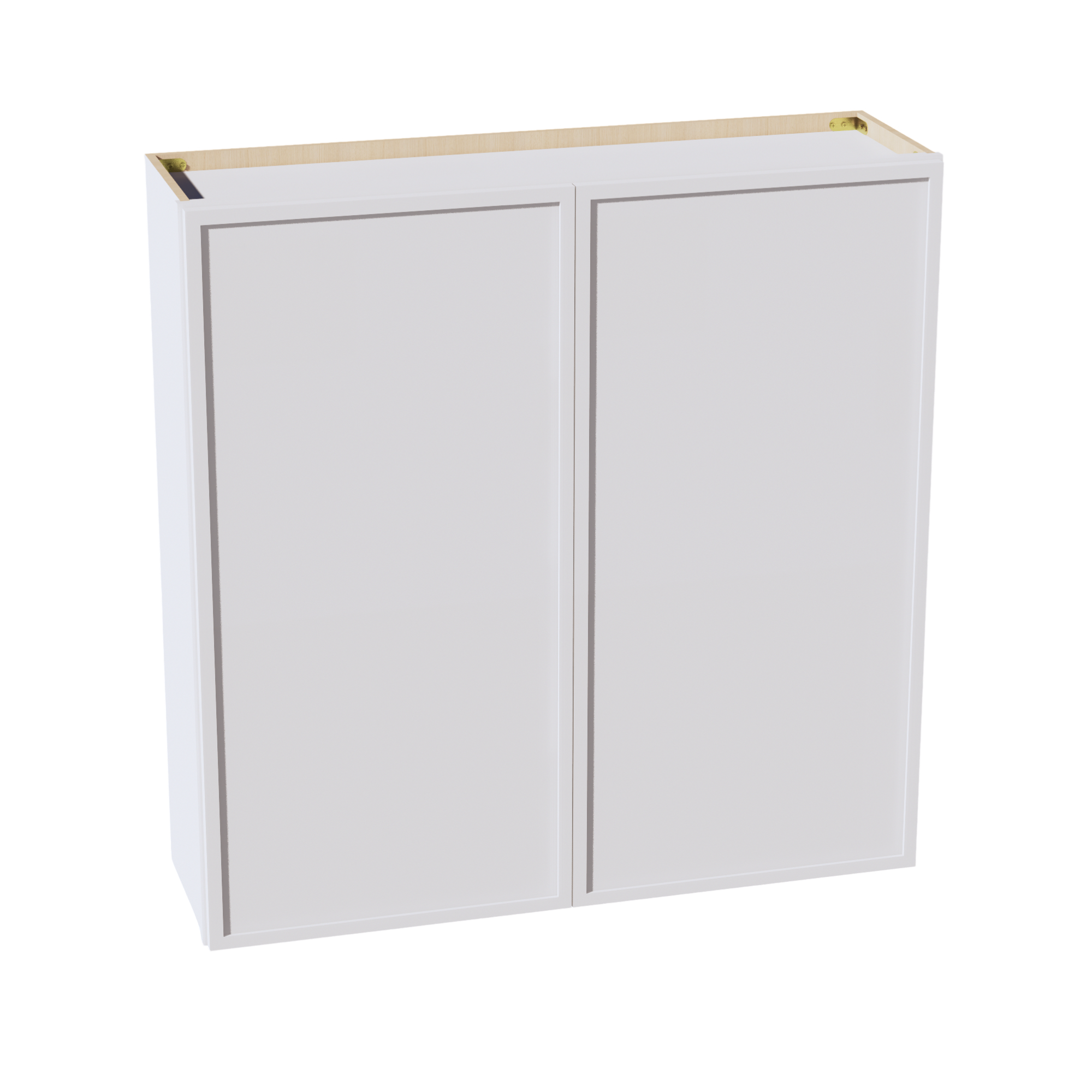 SF-W4242: Frost White Slim Shaker 42"W x 42"H 2 Doors & 3 Shelves Standard Wall Cabinet