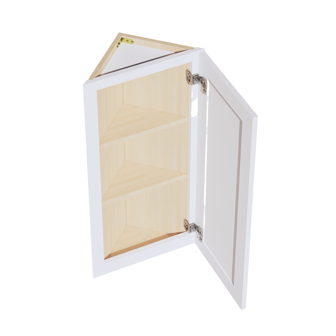 SF-WAE1236: Frost White Slim Shaker 12"W x 36"H x 12"D 1 Door & 2 Shelves Wall Angle End Cabinet