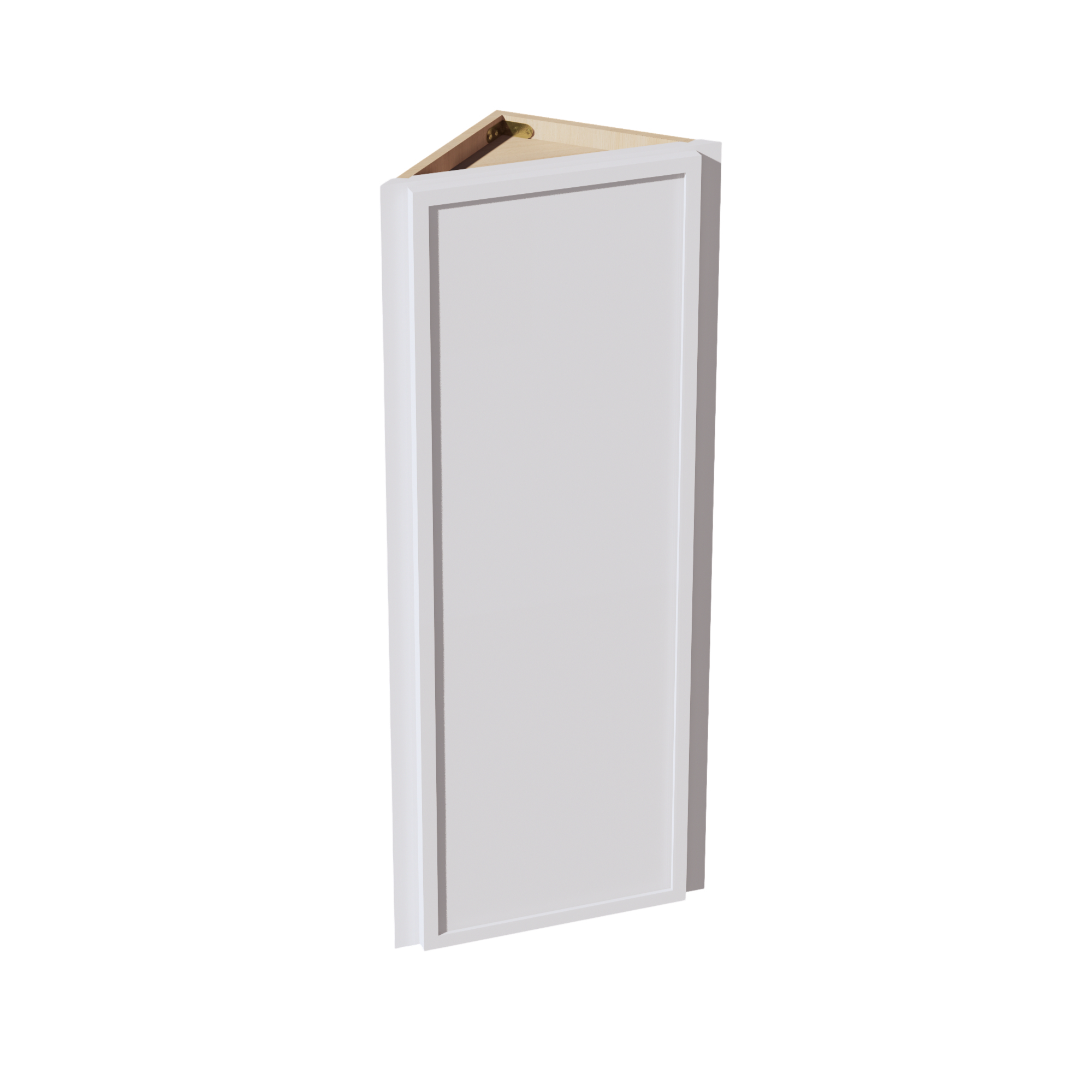 SF-WAE1242: Frost White Slim Shaker 12"W x 42"H x 12"D 1 Door & 3 Shelves Wall Angle End Cabinet