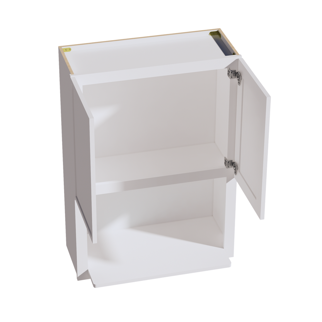 SF-WM3042: Frost White Slim Shaker 30"W x 42"H 2 Door & 1 Shelf Wall Built-in Microwave Cabinets