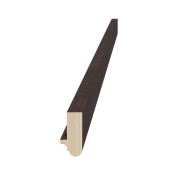 SM-LRM: Mocha Brown Slim Shaker 96"W x 1-1/2"H x 3/4"D Light Rail Molding