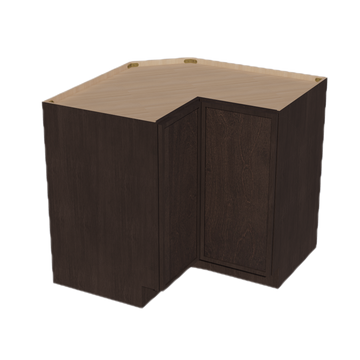 SM-LSB33: Mocha Brown Slim Shaker 33" 2 Doors Lazy Susan Corner Base Cabinet