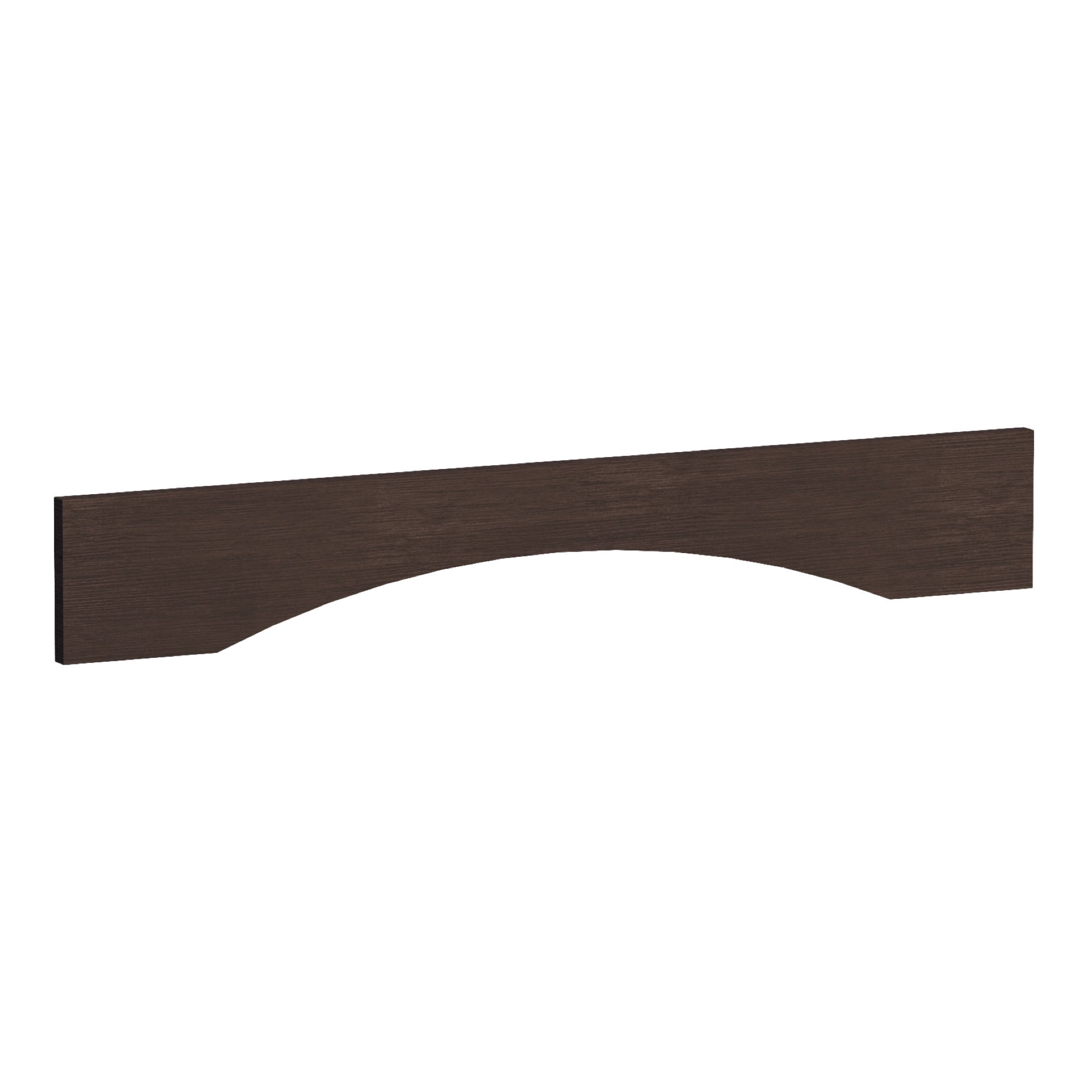 SM-VAR36: Mocha Brown Slim Shaker 36"W x 5-1/2"H x 3/4"D Arched Valance
