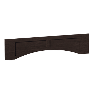 SM-VARP54: Mocha Brown Slim Shaker 54"W x 12"H x 3/4"D Arched Valance with Raised Panel